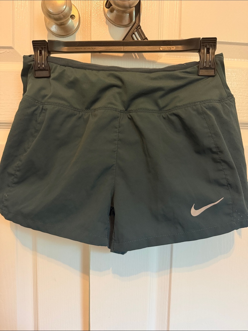 Nike Women's Teal Athletic Running Shorts with Reflective Swoosh size small
